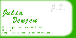 julia demjen business card